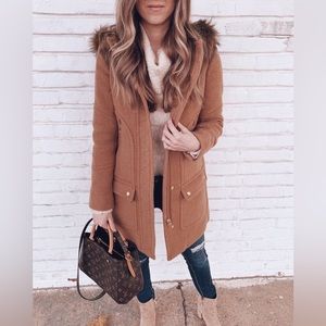 🆕 NWT J. Crew Chateau Parka in Italian Stadium Coat Wool Acorn 2 TALL